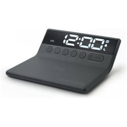 Muse - M168WI Réveil - Chargeur Induction Smartphone - Grand Écran lcd - Intensité led Réglable - Fonctions Répétition et Sieste - Noir