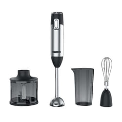 Muse MS-05 HB blender 0,6 L Mélangeur par immersion 600 W Noir, Acier inoxydable, Transparent