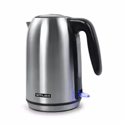 Muse MS-015 BS Bouilloire Sans Fil, 1,7 L, 2200 W, Acier inoxydable, Acier inoxydable, Indicateur de niveau d'eau, Sans fil