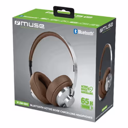 Muse M-298 SBR casque Avec fil &sans fil Arceau Musique/Quotidien Bluetooth Marron, Argent - Vue supplémentaire 7