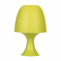 Lampe champignon Vert 23.5 cm. Lampe déco en plastique teinté design forme de champignon. Caractéristiques : Lampe en plastiq ...