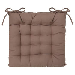 Galette de chaise - ATMOSPHERA - Taupe - Coton matelassé - 38x38 cm - Intérieur
