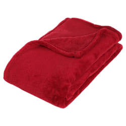 Atmosphera Plaid en microfibre Rouge