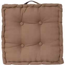 FICHE TECHNIQUE - Coussin de sol et rembourrage 100% coton. CARACTERISTIQUES TECHNIQUES - Dimensions : L. 40 x P. 40 x H. 8 c ...