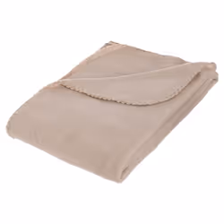 Plaid polaire - ATMOSPHERA - 125 x 150 cm - 100% polyester - Couleur beige - Rectangulaire