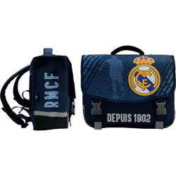 REAL MADRID Cartable 41Cm 2 Compartiments + 1 Poche