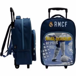 REAL MADRID Sac à Dos à Roulettes 42Cm 1 Compartiment + 1 Poche