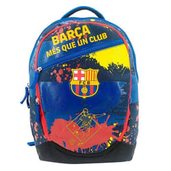 Sac à dos scolaire - FC Barcelone - Officiel - Multicolore - 3 compartiments - Polyester