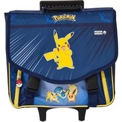 Cartable Scolaire à roulettes - Pokemon - Serigraphie - Bleu - Enfant - Mixte