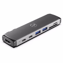 HUB USBC 7 EN 2 100W Ports 2xUSB-C 100W + 2xUSB3.0 + HDMI + RJ45 + Micro SD & SD,Vitesse USB3.0,Résolution HDMI : 4K/UHD,Plug ...