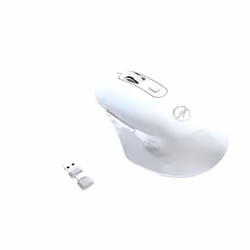 Souris sans fil - MOBILITY LAB - Omega - Bluetooth et récepteur 24GHz - Blanc - Clics silencieux - Précision réglable