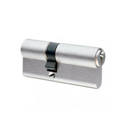 Ifam - Cylindre asymétrique nickelé série F5S (3 clés) Dim (a/b) mm: 40 / 45