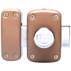 3 clefs fournies - Coffre et gâche en acier embouti bronze - Bouton chromé - Cylindre 5 goupilles, Ø 23 mm - Pêne en acier ch ...