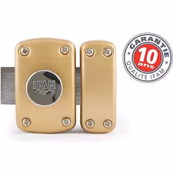 Verrou à bouton cyl.45mm série B5 sentrouvrant - IFAM - 5 goupilles - Encastrée - Mat