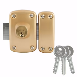 Verrou double cylindre série D5. ○ Coffre et gâche en acier embouti, épaisseur 20/10ème. ○ Cylindre à 5 pistons. Ronds diamèt ...