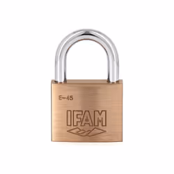 Cadenas LAITON E-45 IFAM - 34500 - Le cadenas laiton IFAM E-45 est un cadenas à clé avec un corps en laiton massif de 45 mm e ...