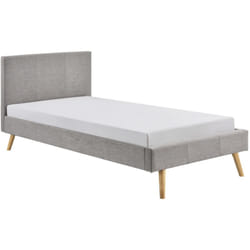 Cadre de lit LODI avec sommier à lattes - Gris clair, Largeur - 90 cm