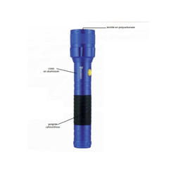 Michelin - Lampe torche aluminium led haute performance 97lm ø 55x260mm à piles 2x R20-D (non inclus) IP44 M40L23