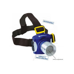 Michelin - Lampe frontale led rechargeable 77lm batterie lithium Ni-MH r 230 IP43 INT-M40L444.8V 500mAh avec chargeu