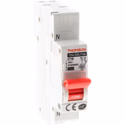 Caractéristiques du disjoncteur unipolaire PH+N - Thomson : Modèle : disjoncteur unipolaire phase + neutre Connexion automati ...