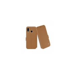 Housse - IBROZ - Etui Folio Cuir Havane - Compatible Asus ZenFone Max M1 - Semi-rigide - Rabat