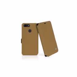 Ibroz Etui Folio Cover havane pour Asus ZenFone Max Plus M1 ZB570TL