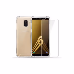 Accessoire de protection - IBROZ - Samsung Galaxy A6 - Verre trempé - Coque transparente - Résistant aux rayures