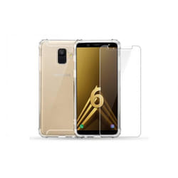 Accessoire de protection - IBROZ - Samsung Galaxy A6 - Verre trempé - Coque transparente - Résistant aux rayures