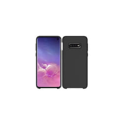Coque Silicone - IBROZ - Samsung Galaxy S10e - Douce au toucher - Antichoc - Noir