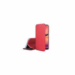 Etui Folio Cover - IBROZ - Samsung Galaxy A20E - Cuir Rouge - Aimanté - Semi-rigide