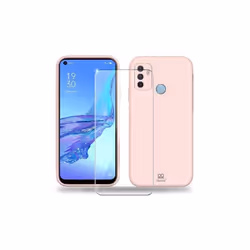 Coque - IBROZ - Oppo Reno A53S - Silicone rose - Verre trempé 9H - Protection chocs et éraflures