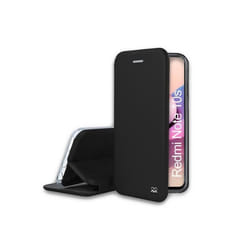 Etui en cuir noir - IBROZ - Xiaomi Redmi Note 10s - Verre trempé 9H - Couvercle rabattable - Support paysage