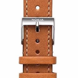 Nokia 4381645, Bracelet de montre, Nokia Steel &amp; Steel HR, Cuir, Acier inoxydable, 18 mm