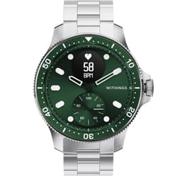 Withings ScanWatch Horizon 4,32 cm (1.7") PMOLED 43mm Hybride Acier inoxydable GPS (satellite)