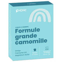 H.D.N.C Grande Camomille Ginkgo Coenzyme Q10 Magnésium Vitamines B2 et B3 30 Comprimés
