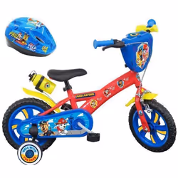 Vélo enfant 12 Pat Patrouille pour enfant < 90 cm - équipé de 1 frein 2 stabilisateurs amovibles et plaque avant + CASQUE INC ...