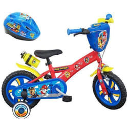 Vélo enfant 12 Pat Patrouille pour enfant < 90 cm - équipé de 1 frein 2 stabilisateurs amovibles et plaque avant + CASQUE INCLUS