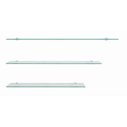 Tablette verre clair, 60 x 12 cm - Sans Marque