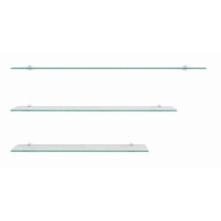 Tablette verre clair, 50 x 12 cm - Sans Marque