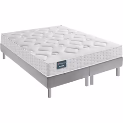 Ensemble Dunlopillo couchage latex Aérial® 21 cm LILAS matelas sommier pieds 180x200
