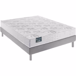 Ensemble Dunlopillo 100% latex 7 zones 20cm DAHLIA matelas sommier pieds 140x200