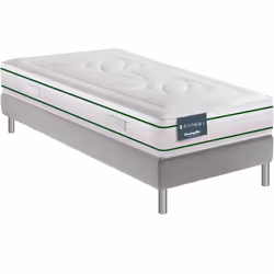 Ensemble Dunlopillo 100% latex naturel 7 zones 22cm HORTENSE matelas sommier pieds 90x200