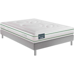 Ensemble Dunlopillo 100% latex naturel 7 zones 22cm HORTENSE matelas sommier pieds 140x200