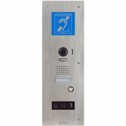 platine de rue - vidéo - encastrée - pour moniteur jp4med - en inox - aiphone jpdvflbm