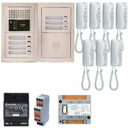 Aiphone - Pack audio GTBA7E avec 7 boutons et 7 postes GT1D préprogrammés, platine de rue encastrée