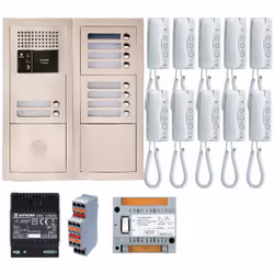 Descriptif : Pack audio GTBA8E avec 10 boutons et 10 postes GT1D préprogrammés et avec une platine de rue encastrée Avantage  ...