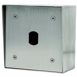 aiphone vbst25 : boîtier en inox à poser en saillie pour lecteur vigik vt25 pour lecteur vigik des ugvba ou dgm1 ou canon ptt ...