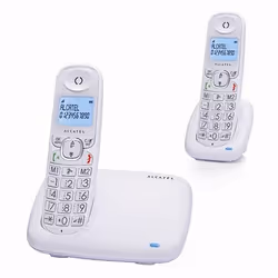 Alcatel Confort XL 375 Duo, Téléphone DECT, Haut-parleur, 50 entrées, Identification de l'appelant, Blanc