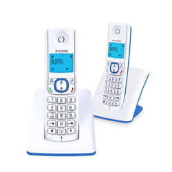Alcatel F530 Téléphone DECT Identification de l'appelant Bleu, Blanc