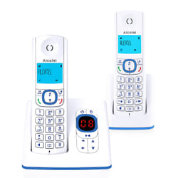 Alcatel F530 Téléphone DECT Identification de l'appelant Bleu, Blanc